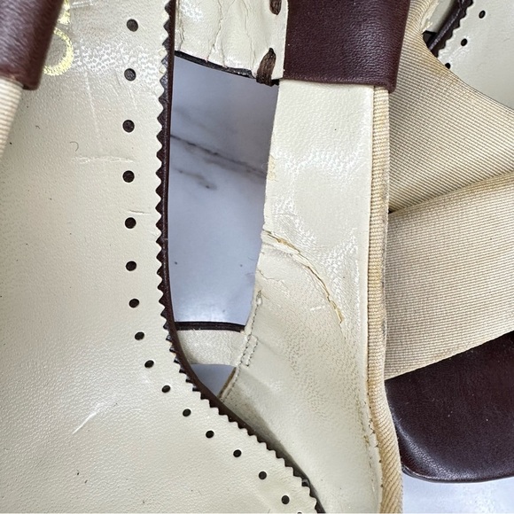 Franco Sarto Slingback Heels - Beige & Brown - Size 8M - Picture 12 of 15